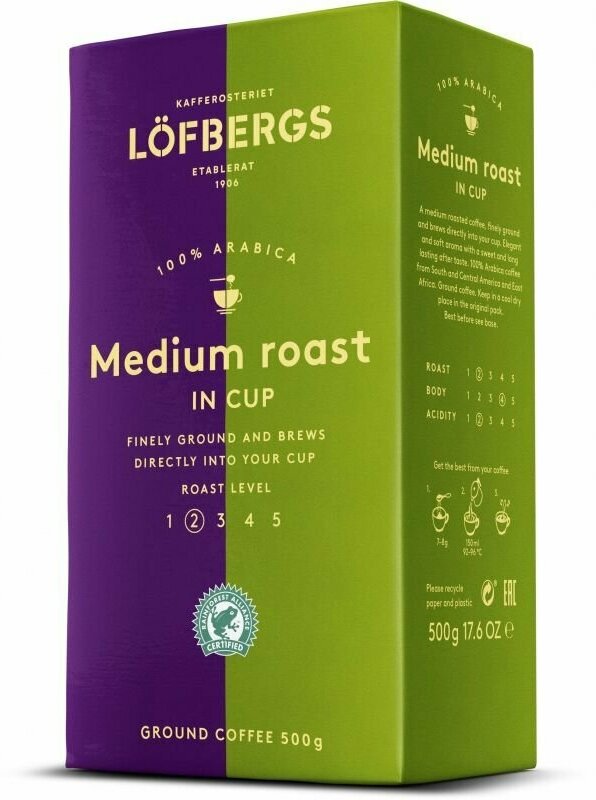 Кофе молотый Lofbergs Medium Roast, 500г - фотография № 7