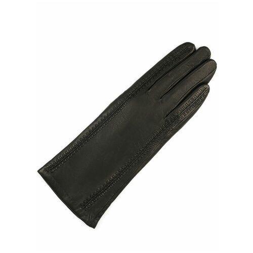 Перчатки женские кожаные зимние ESTEGLA, размер 6.5, чёрные.