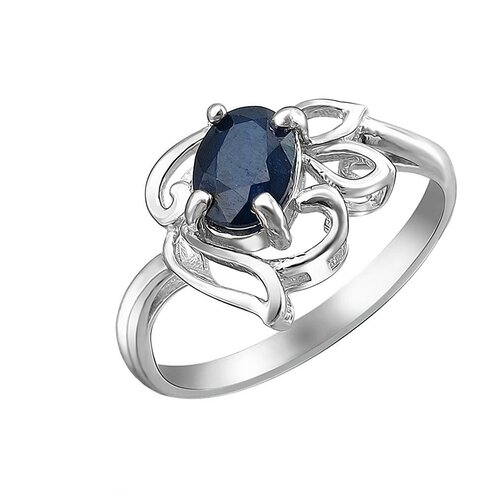 фото Эстет кольцо с 1 сапфиром из серебра с27к5500798sp, размер 16