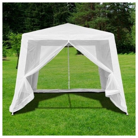 Садовый шатер Афина-мебель AFM-1035NC White (3x3/2.4x2.4)