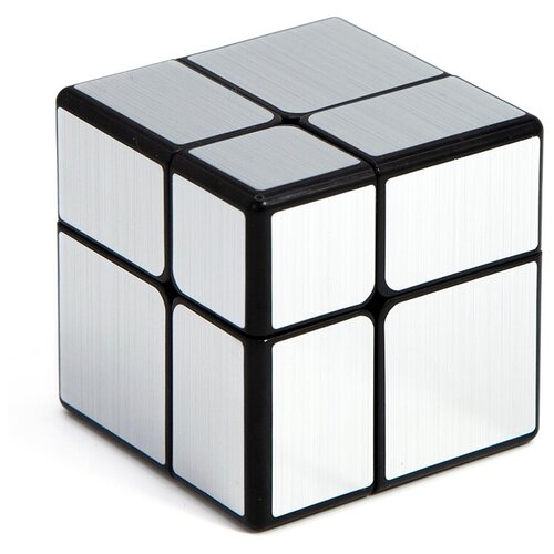 Зеркальный кубик Рубика QiYi MoFangGe 2x2 Mirror Cube Серебряный логический зеркальный кубик рубика головоломка золотой 6 см 2х2х2