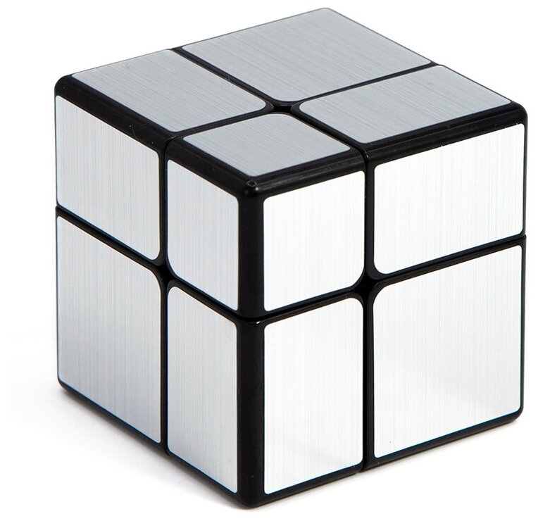 Зеркальный кубик Рубика QiYi MoFangGe 2x2 Mirror Cube Серебряный