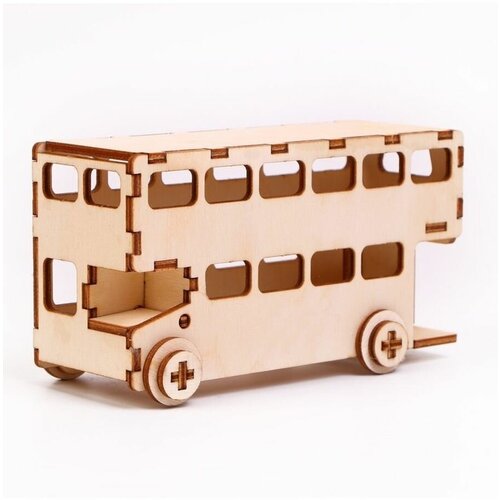 Конструктор «Двухэтажный автобус» деревянный двухэтажный красный автобус лондона с фигурками