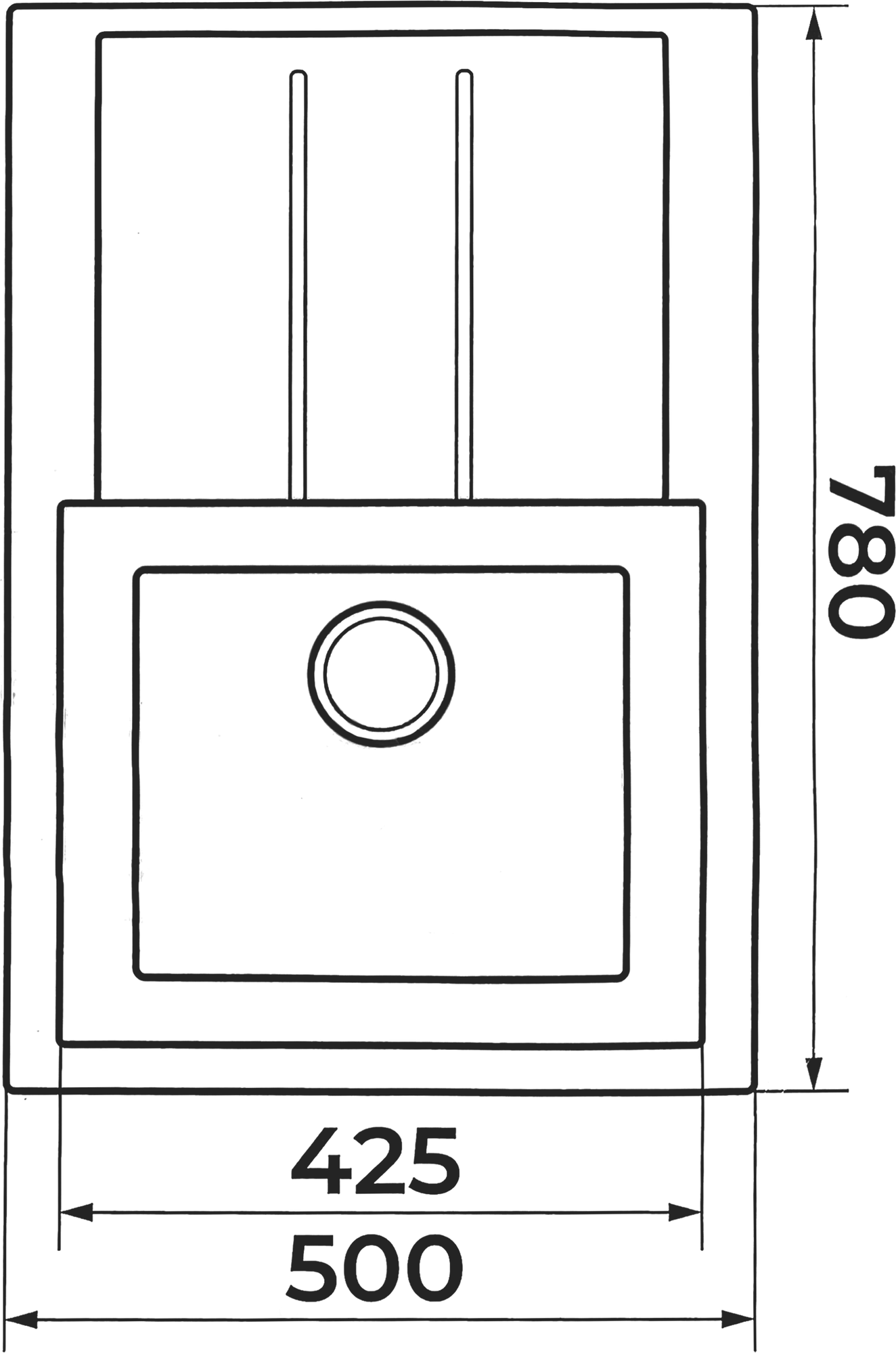 Мойка кухонная накладная прямоугольная GranRus 78х50 см литьевой мрамор с сифоном Россия песочная - фотография № 5