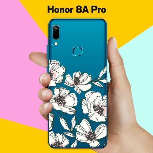 Силиконовый чехол Цветы на Honor 8A Pro