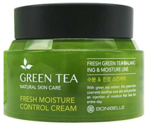 Bonibelle Green Tea Fresh Moisture Control Cream Увлажняющий крем для лица с экстрактом зеленого чая, 80 мл