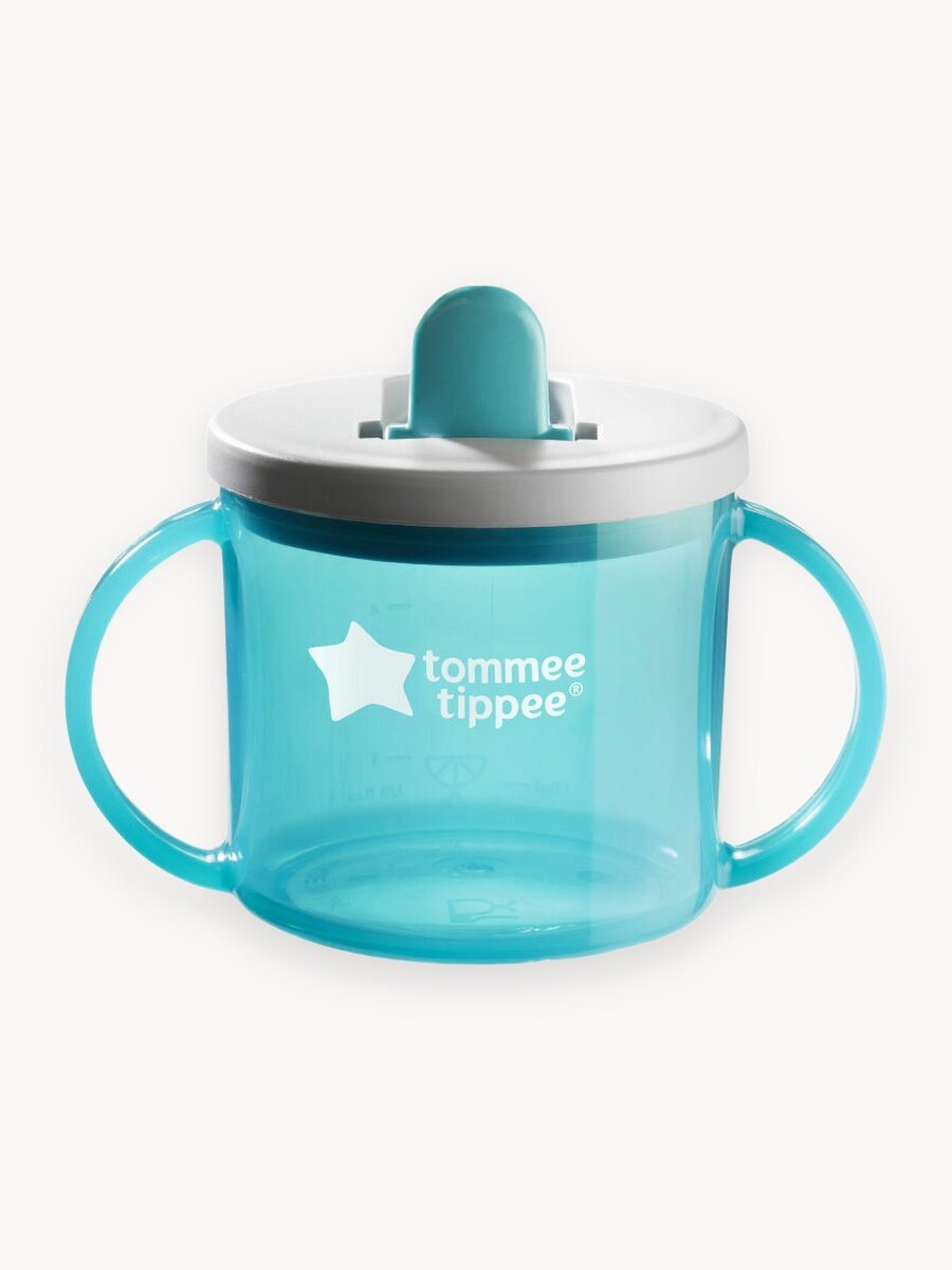 Поильник-непроливайка детский Tommee Tippee с ручками 190 мл, 4 мес+, голубой