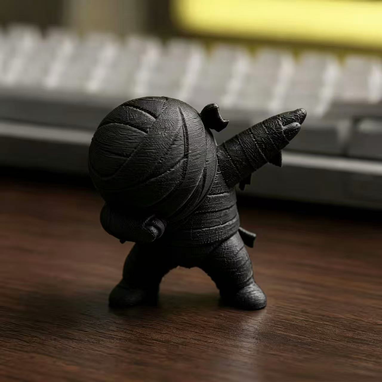 3D Напечатанная Фигурка Мумии, Веселая Статуэтка С Дикой Позой, Милый Декор Для Дома На Хэллоуин, Черный