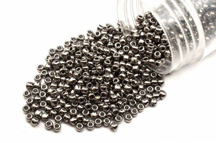 Бисер японский TOHO круглый 11/0 #0711 никель, 10 грамм — фото 1