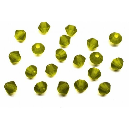 Бусины биконусы хрустальные 3мм, цвет OLIVINE MATT, 745-049, 20шт бусины биконусы хрустальные 3мм цвет black diamond ab matt 745 063 20шт