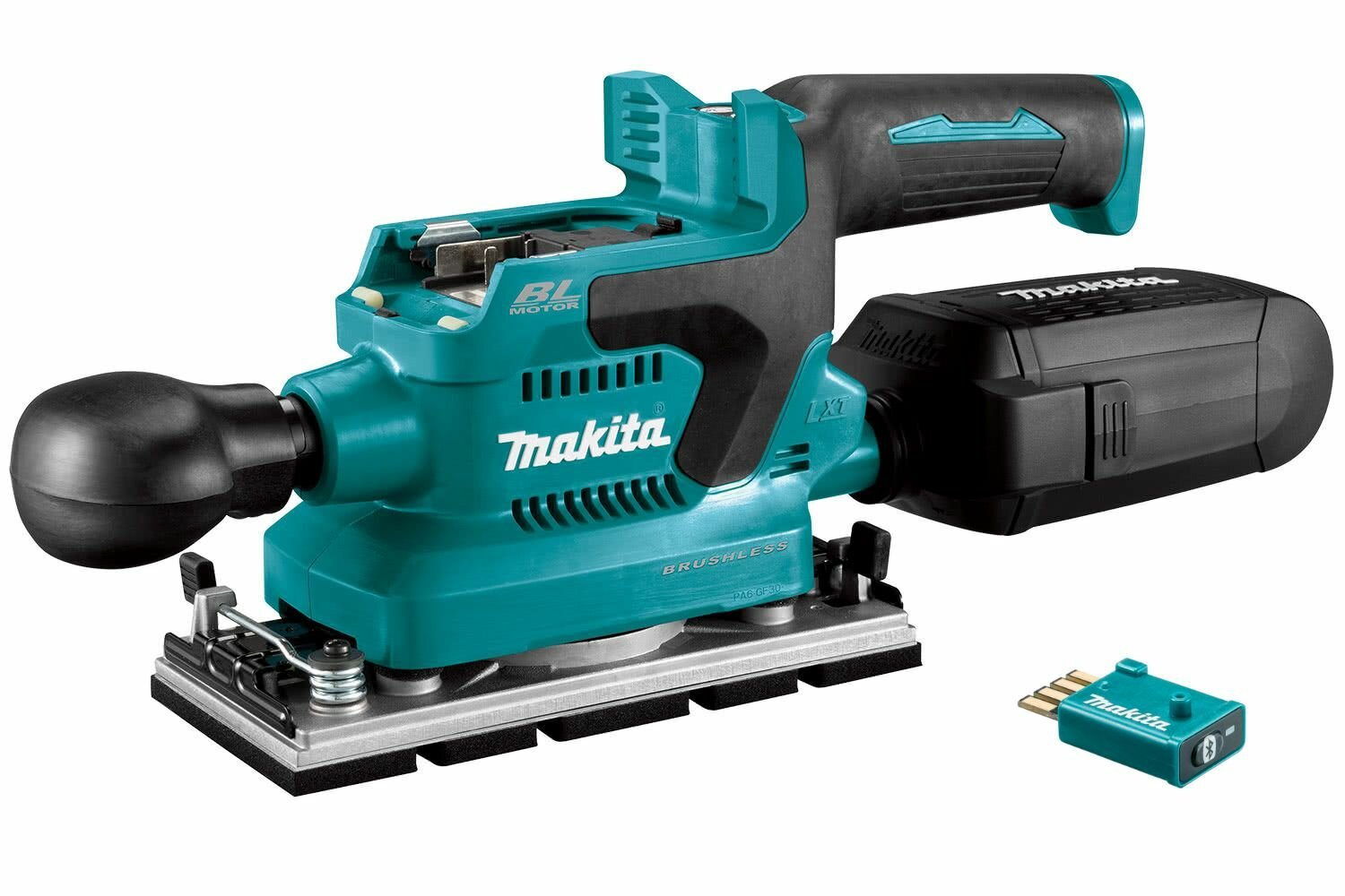 Аккумуляторная вибрационная шлифовальная машина Makita, 93x230 мм, 12000 об/мин, DBO381ZU