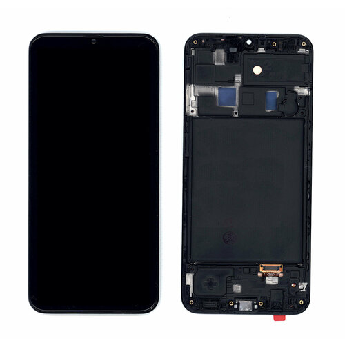Дисплей для Samsung Galaxy A20 SM-A205F (OLED) черный дисплей для samsung a205f galaxy a20 с тачскрином черный in cell
