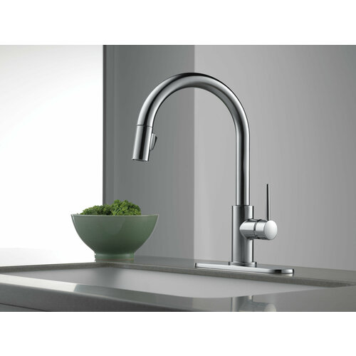 Выдвижной кухонный смеситель Delta Faucet 9159T-AR-DST Trinsic Single Handle Pull-Down Kitchen Faucet Featuri / Model #: D9159TARDST