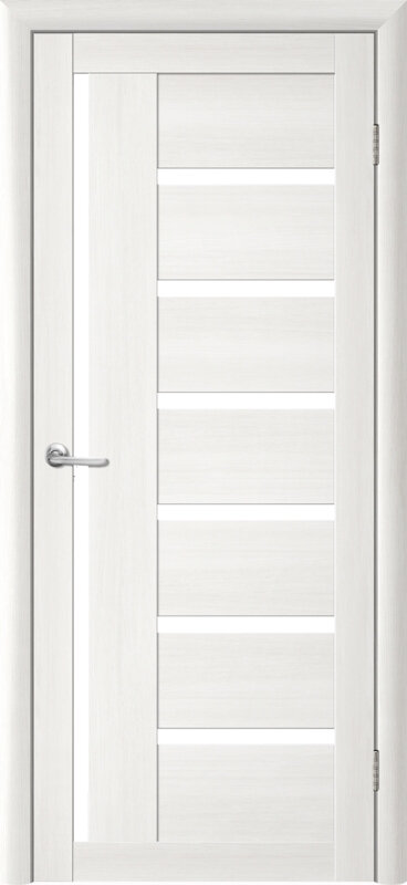 фото Альберо Межкомнатная дверь Альберо Т-3 стекло лиственница белая