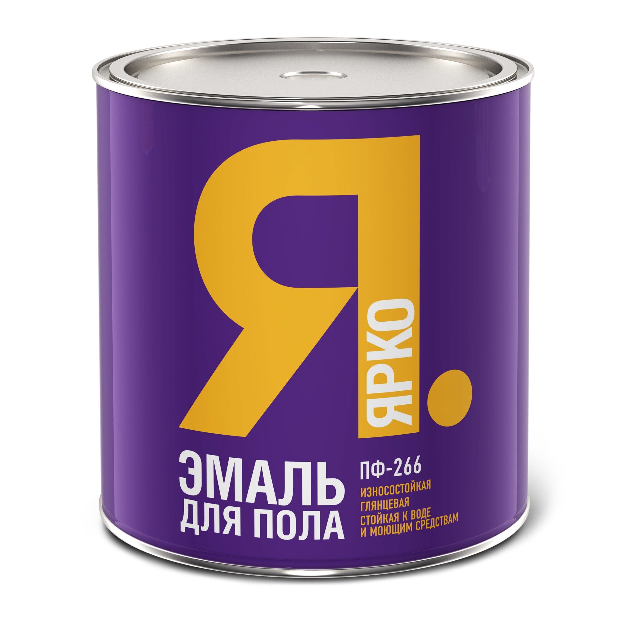 фото Эмаль для пола Ярко ПФ-266, глянцевая, 0.8кг, цвет желто-коричневый
