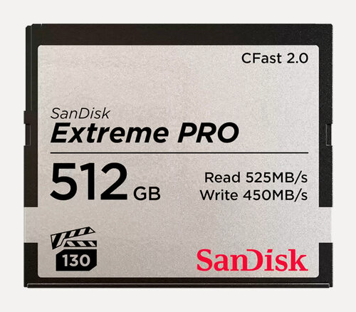 Изображение товара Карта памяти SanDisk CFast 512GB Extreme Pro R525/W450 MBs VPG130