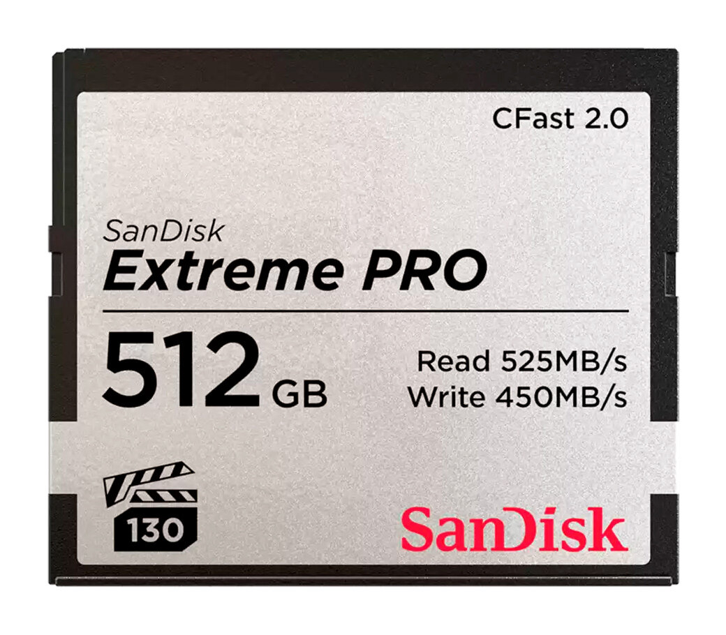 Карта памяти SanDisk CFast 512GB Extreme Pro R525/W450 MBs VPG130