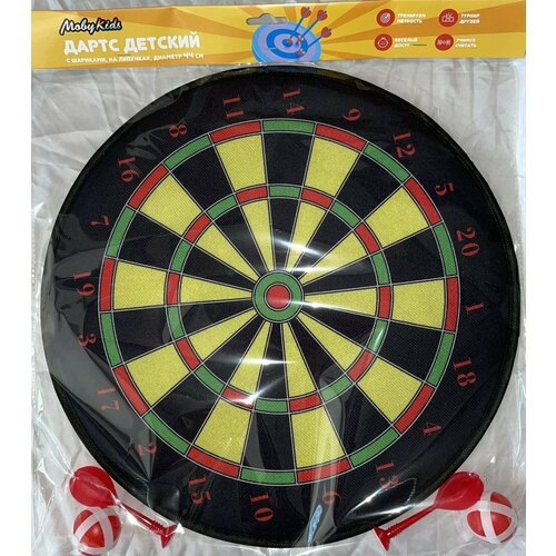 Дартс детский на липучках Moby Kids 16 дюймов (42 см.), 2 дротика и 2 шарика Moby Kids 649058
