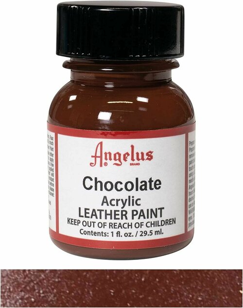 Акриловая художественная краска Angelus для ткани и кожи, Chocolate 015 (шоколадный), 29.5 мл