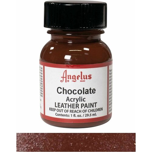 Акриловая художественная краска Angelus для ткани и кожи, Chocolate 015 (шоколадный), 29.5 мл