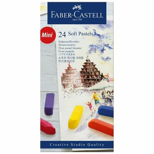 Пастель Faber-Castell Soft pastels, 24 цвета, мини, картон. упаковка 285951