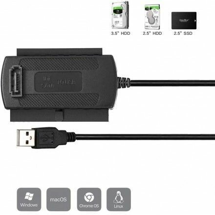 Адаптер SATA/PATA/IDE - USB 2.0 для подключения компьютера и диска 35