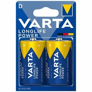 Батарейка VARTA LONGLIFE POWER LR20 4920 BL2, упаковка 2 шт.