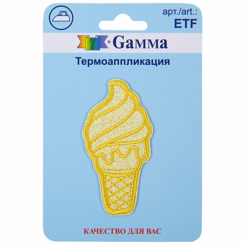 Gamma ETF Термоаппликация № 02 1 шт 01-244 Мороженое 3 х 6 см gamma etf термоаппликация 02 1 шт 01 244 мороженое 3 х 6 см