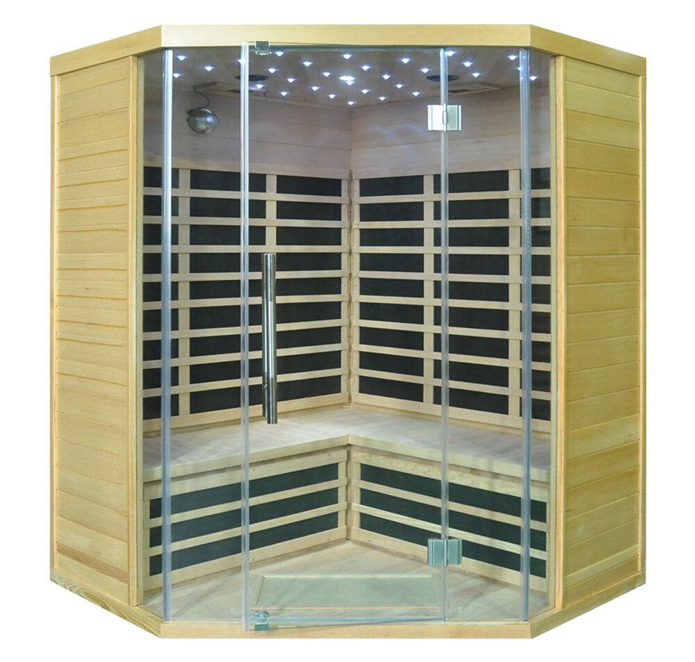 Инфракрасная сауна SaunaMagic Glass CS Corner Medium - фотография № 1