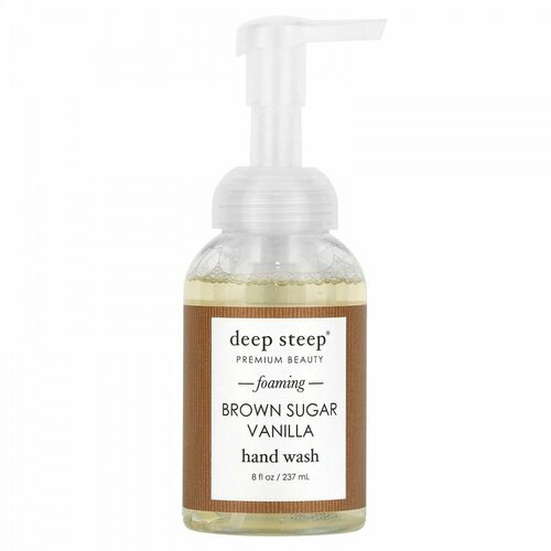 Deep Steep, Foaming Hand Wash, Brown Sugar Vanilla, 8 fl oz (237 ml)