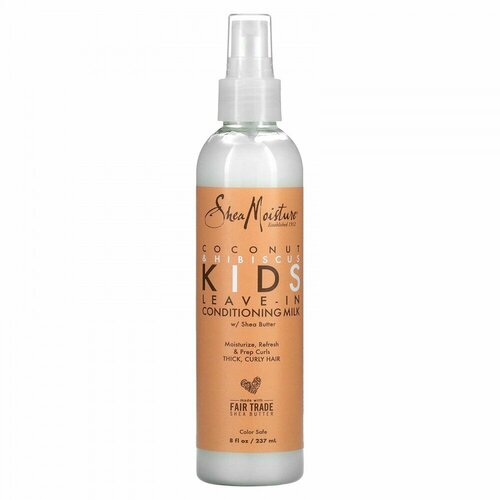 SheaMoisture, Kids, Leave-In Conditioning Milk with Shea Butter, Thick, Curly Hair, Coconut & Hibiscus, 8 fl oz (237 ml)