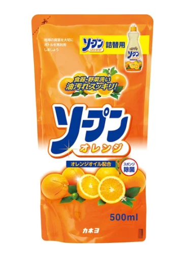 Kaneyo Жидкость для мытья посуды овощей и фруктов сладкий апельсин 500 мл