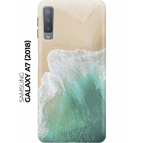Силиконовый чехол Лазурное море и песок на Samsung Galaxy A7 (2018) / Самсунг А7 2018 силиконовый чехол закат на море на samsung galaxy a7 2018 самсунг а7 2018