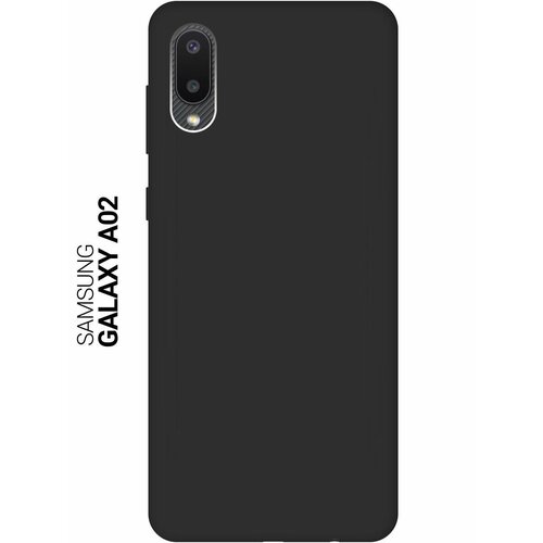 Чехол - накладка Soft Touch для Samsung Galaxy A02 черный