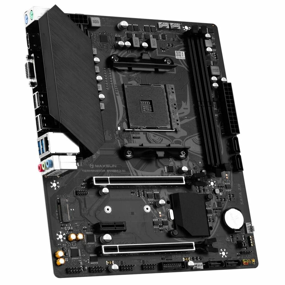 Материнская плата mATX MAXSUN (AM4, AMD B550, 2*DDR4 (3800), 4*SATA 6G RAID, M.2, 3*PCIE, 2.5Glan, VGA, HDMI, 2*USB 3.2, 4*USB 2 - фото №3