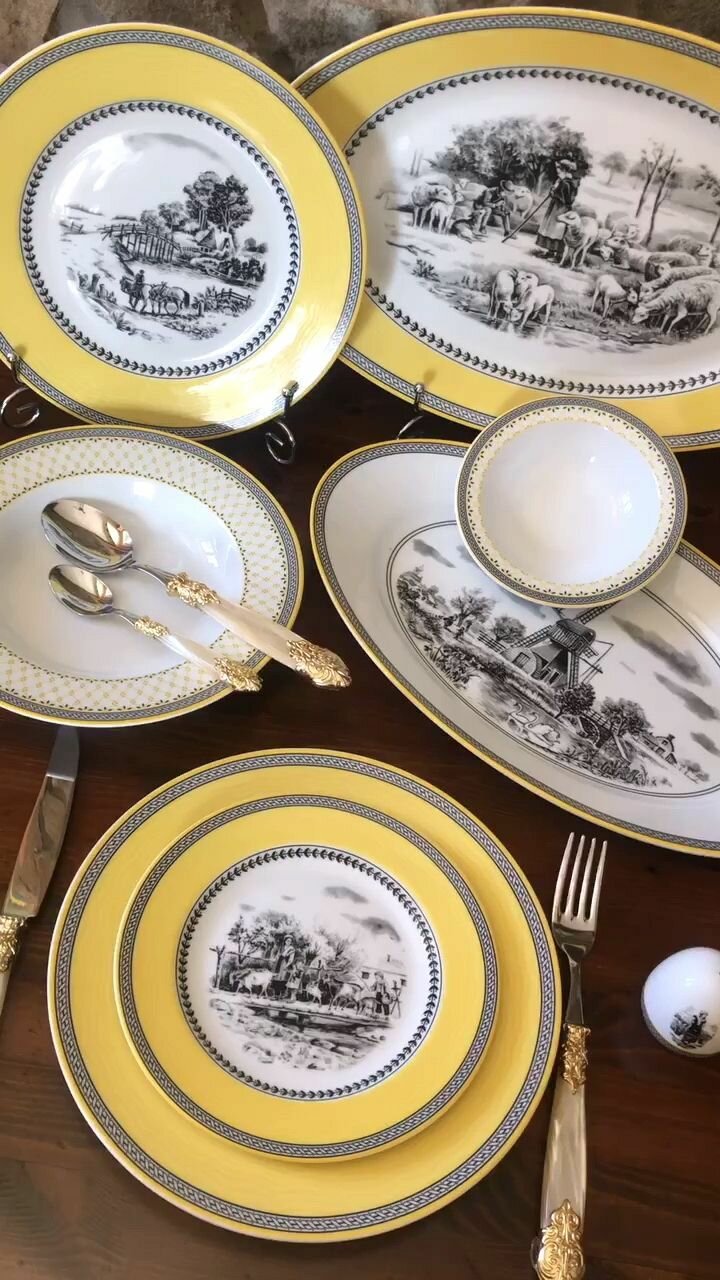 фото Набор посуды сервиз столовый посуда Italia Village 28 предметов фарфор сервиз