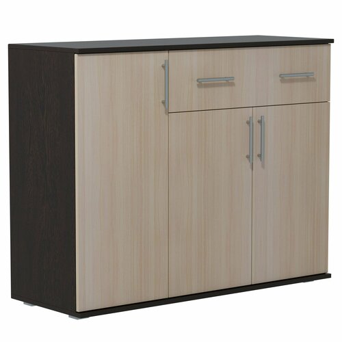 Комод 10 с ручками 1 ящ 3 дверцы 120х44х95 см Фант-мебель ВенгеМлечный дуб 7760₽