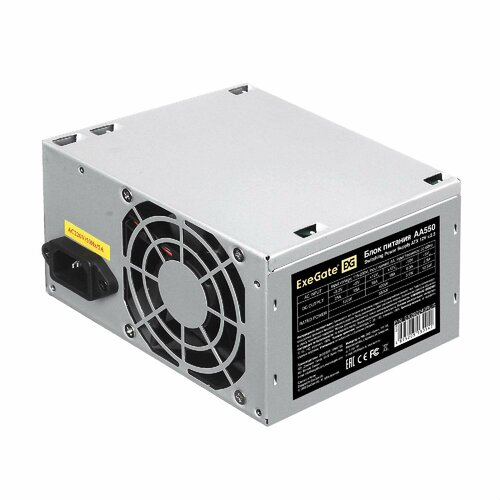 Блок питания EXEGATE AA550 ATX 8cm fan 24pin 4pin 2xSATA IDE 183200₽