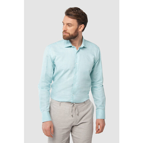 фото Рубашка kanzler, размер 38, бирюзовый