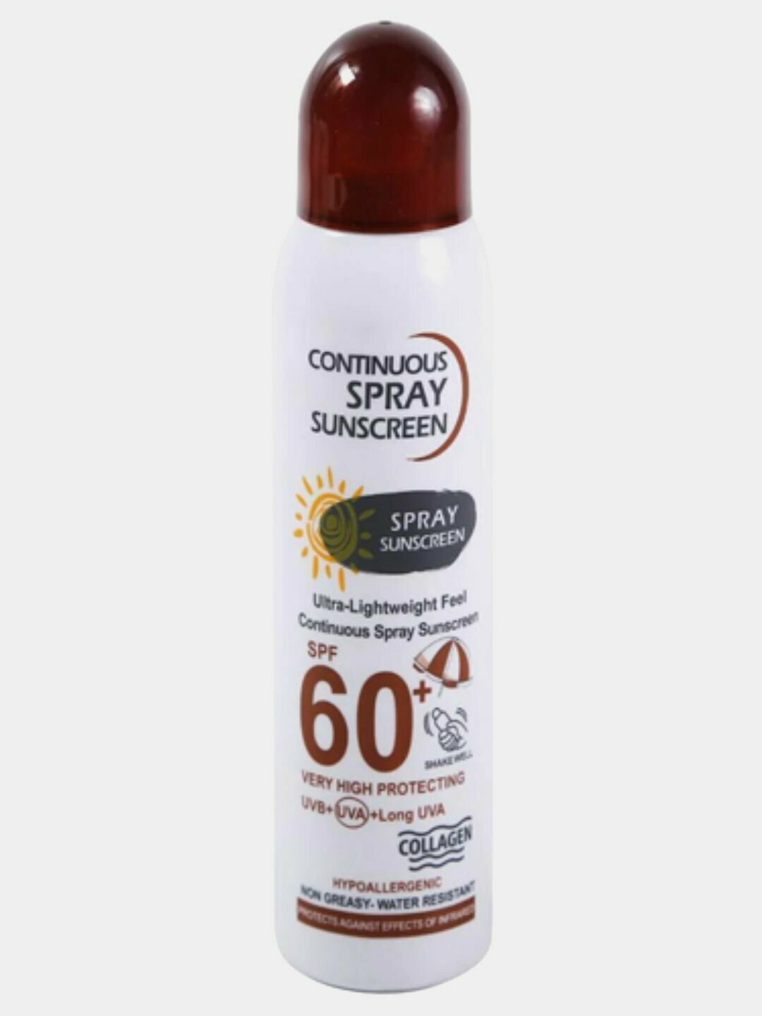 Солнцезащитный cпрей для тела и лица Continuous Sunscreen SPF 60+, 230 мл