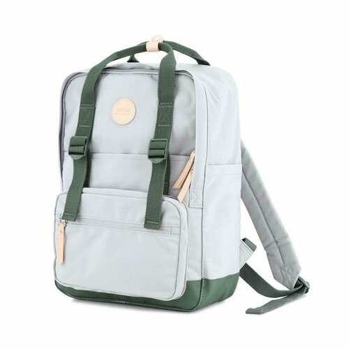 фото Рюкзак okta by himawari 1085b vintage 14" light grey/green, светло серый с зеленым