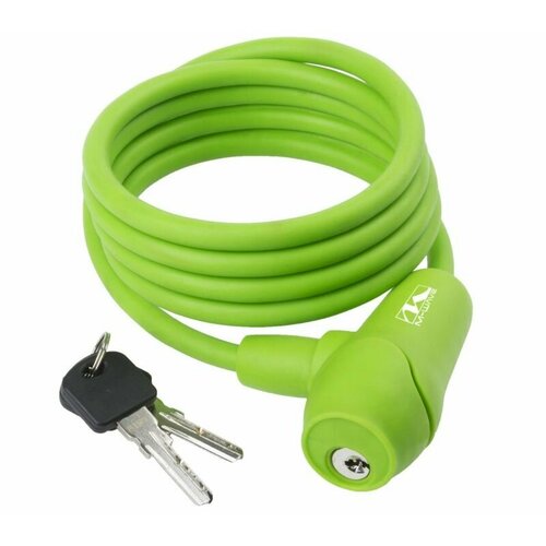 фото Замок m-wave 5-231015 вело 8х1500мм автом. силиконовый зеленый