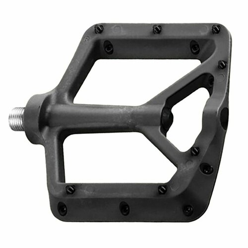 фото Педали для велосипеда m-wave 5-313350 пластик. широкие, с 2-мя пром. подшип. 110*120мм (xxl) герм. ось cr-mo со смен. шипами, черные (на блист.) freedom cs
