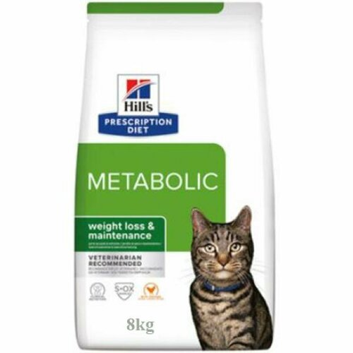 Hill's Prescription Diet Для улучшения метаболизма (коррекции веса) у кошек (Feline Metabolic), 8кг