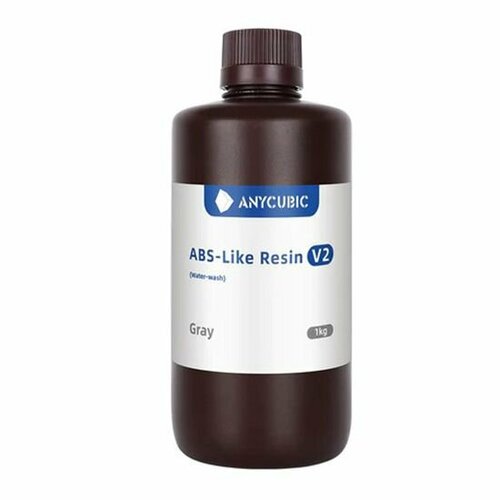 Фотополимер Anycubic ABS-Like Resin V2 Серый, 1 л resione 1kg tough abs like 3d resin uv 405nm for lcd sla dlp elegoo mars phrozen anycubic photon resin 3d printer