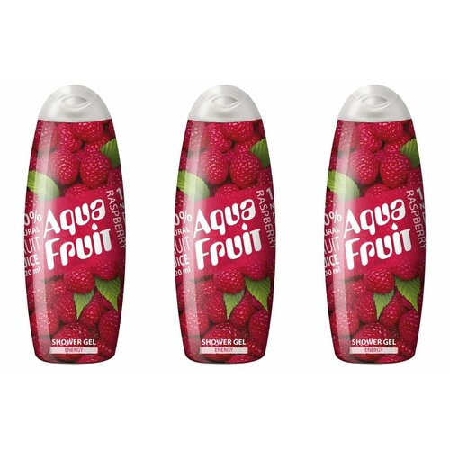 Aquafruit Гель для душа Energy, Аромат Малины, 420 мл, 3 шт