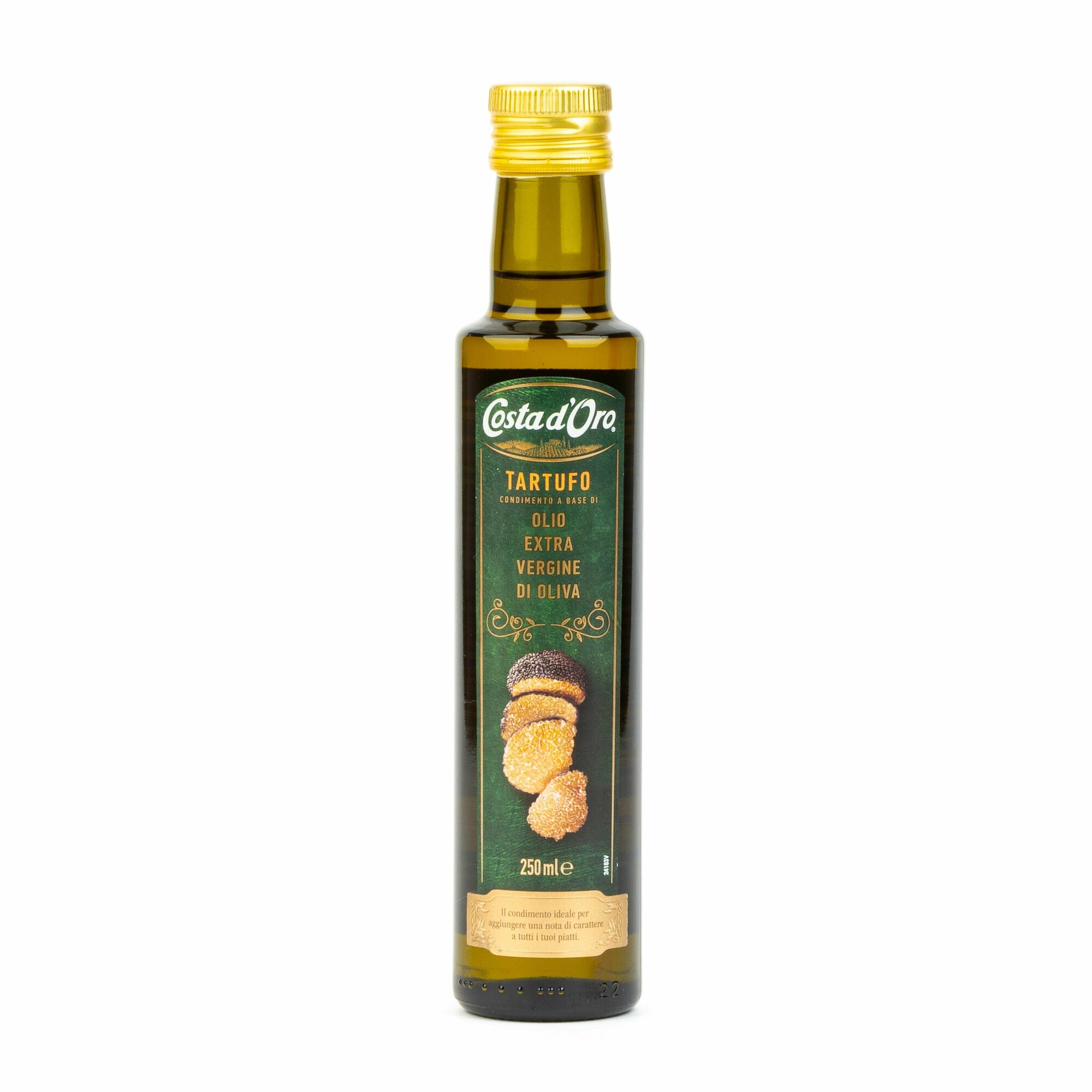 Масло оливковое COSTA D'ORO Extra Virgin нерафинированное высшего качества со вкусом и ароматом трюфеля 250 мл стеклянная бутылка