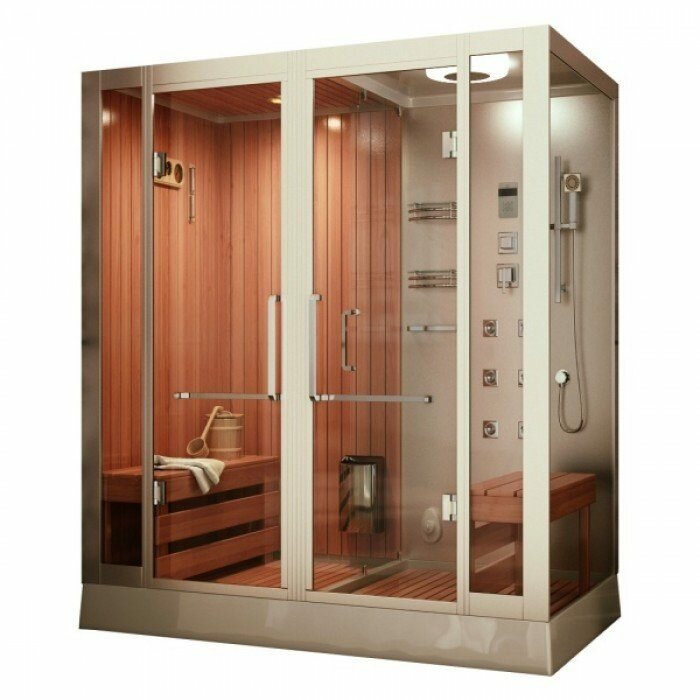 фото Душевая кабина с финской сауной Frank F918 L