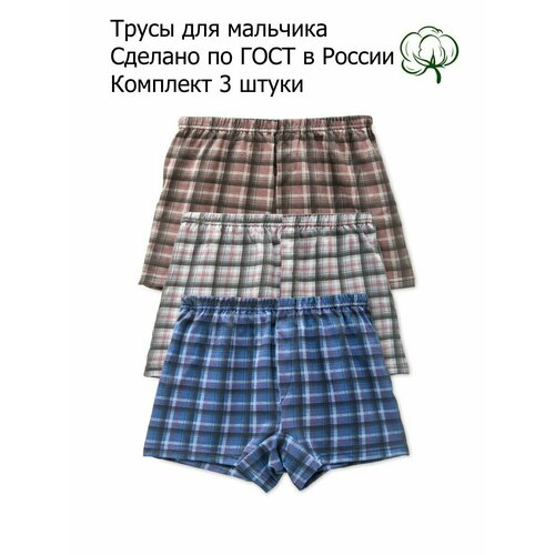 фото Трусы , 3 шт., размер 146-76 (38), серый intimatex