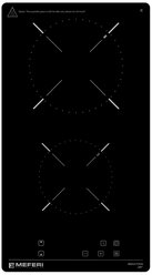 Индукционная варочная панель MEFERI MIH302BK LIGHT, 30 см, 2 конфорки, черная